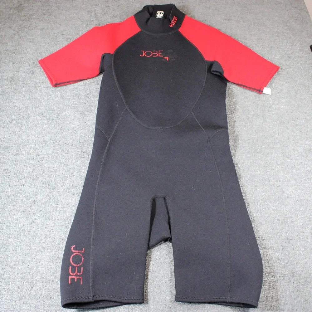 Jobe Fusion Mens XL‎ Shorty Wetsuit Black Red Neoprene Spring Suit 1160645